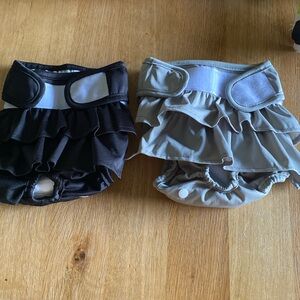 Doggie diapers 1 black and 1 grey comes as set